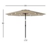 Nature Spring Nature Spring 10 Foot Patio Umbrella LED Lights, Sand 221496AGP